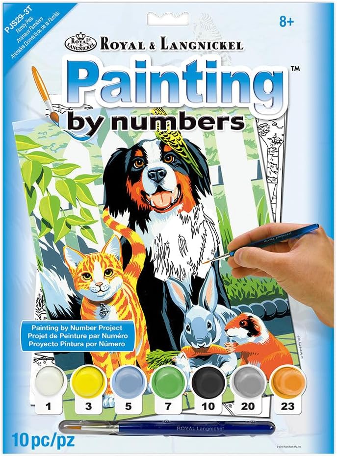 ROYAL BRUSH MANUFACTURING Junior Small Paint By Number Kit 8.75"X11.75" - Labrador Puppy - Image 9