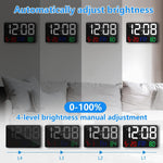 Digital Wall Clock,11.5" LED Digital Alarm Clock Large Display,with Remote Control,Adjustable Brightness, Calendar, Temperature, Snooze, 12/24 H, for Living Room, Office, Bedroom, Elderly, Adults Set - Image 2