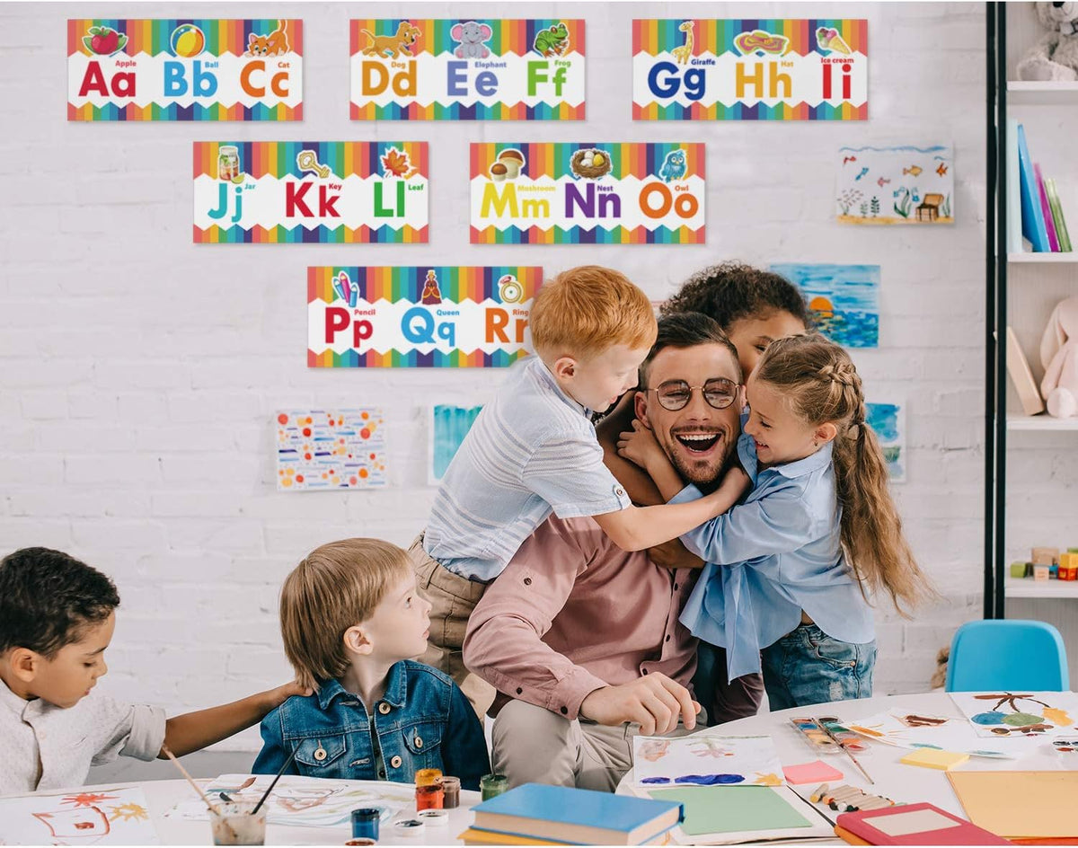 Outus 12 piece preschool educational poster set package contents