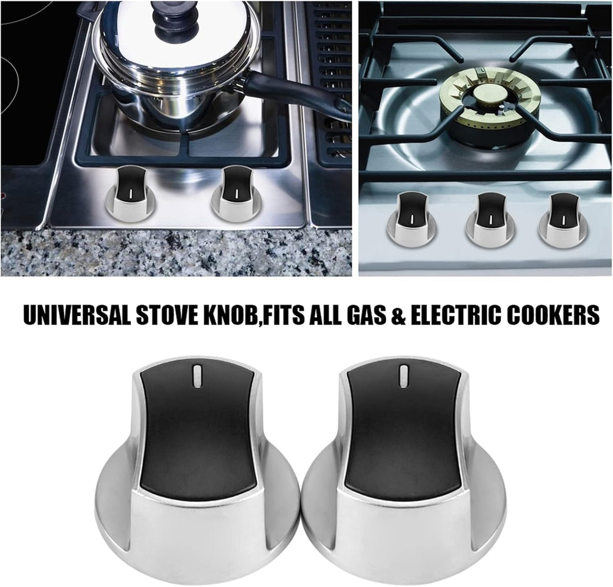 Zinc alloy replacement knobs back mounting slot