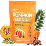 Pyy cold-pressed pumpkin seed oil and saw palmetto softgels front view
