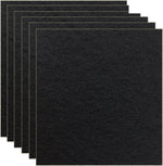 Beacozofu charcoal cat litter box replacement filter front view showing a pack of six thick black carbon pads.