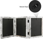 Frametory tabletop picture frame shown with three vertical photos