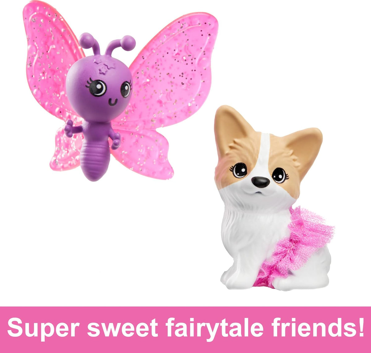 Barbie A Touch of Magic fairytale pets butterfly and puppy figures