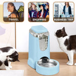 Hwonmte dual pet gravity feeder and water dispenser side profile