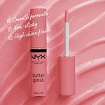 NYX Butter Gloss Tiramisu shade applicator wand closeup