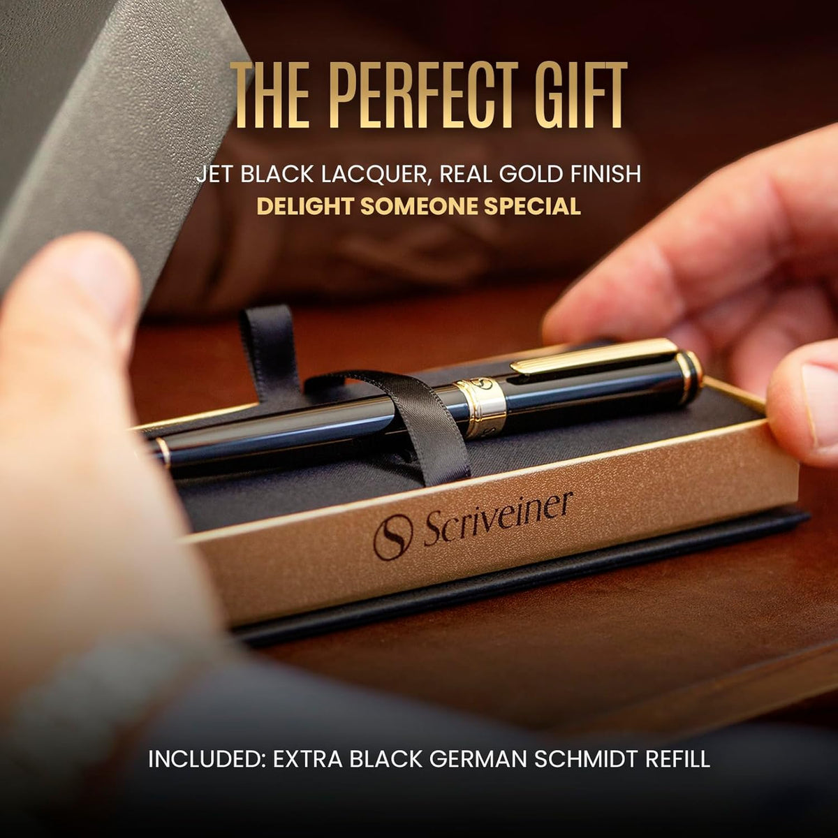 Scriveiner executive pen opened showing German Schmidt ink refill tip