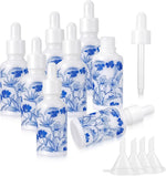 7pcs 10mL Ceramic Mini Dropper Bottles, Blue and White Porcelain | Leak Proof 1/3 Oz Sample Vials with 2 Funnels, Portable Travel, Refillable for Essential Oils, Liquids, DIY Crafts, Eye Care - Image 9