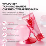 Aprilskin night wrapping mask tube packaging showing ingredient details.