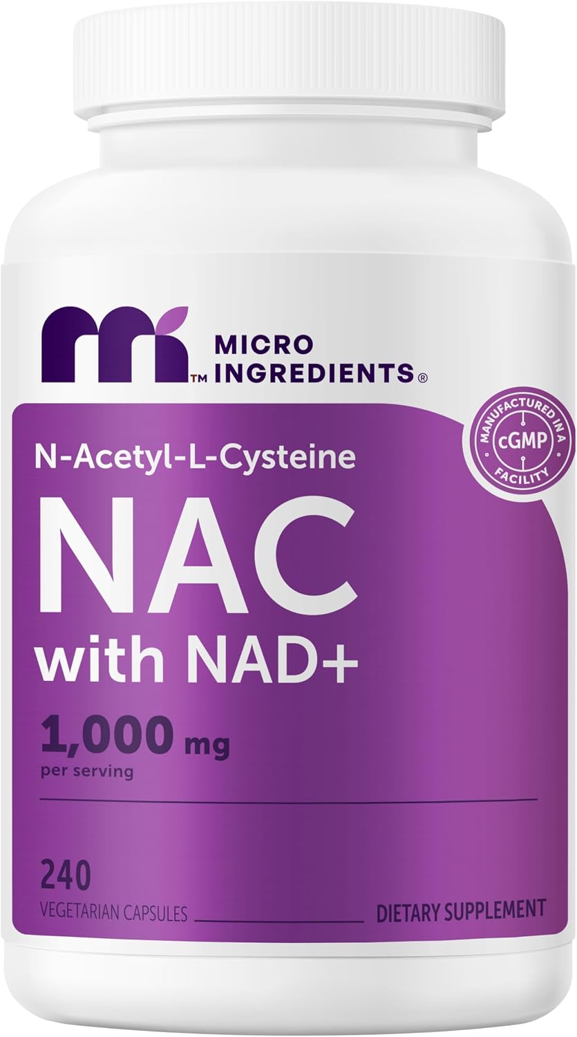 Micro Ingredients NAC with NAD+ supplement bottle front view