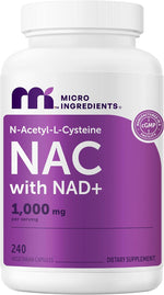 Micro Ingredients NAC with NAD+ supplement bottle front view