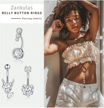 Zankulas 14 gauge dangling belly button ring lifestyle shot