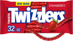 Three pack bundle of American Twizzlers strawberry chewy candy bags