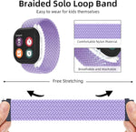 SimpleThings braided nylon kids watch strap purple color option