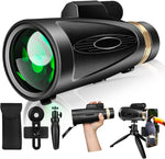 MD.LIFE high power monocular telescope front view showing the large one hundred millimeter fully multi coated objective lens.