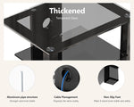 FITUEYES Hi-Fi rack loaded with gaming consoles and media players