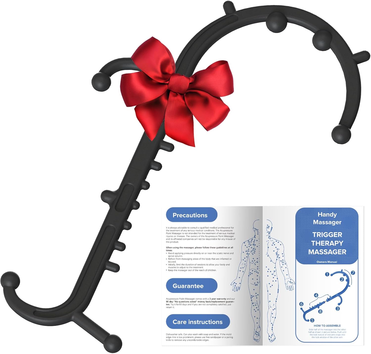 Ranarose deep tissue back and neck massager stick front view for muscle knot relief.