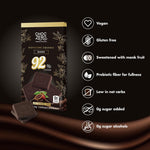 ChocZero monk fruit sweetened dark chocolate box nutrition facts side