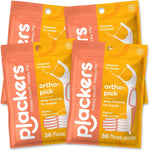Plackers Orthopick Dental Floss Picks 4 pack front view for orthodontic care.