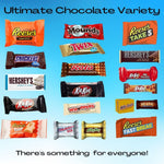 Authentic USA imported bulk chocolate assortment spread out on a table