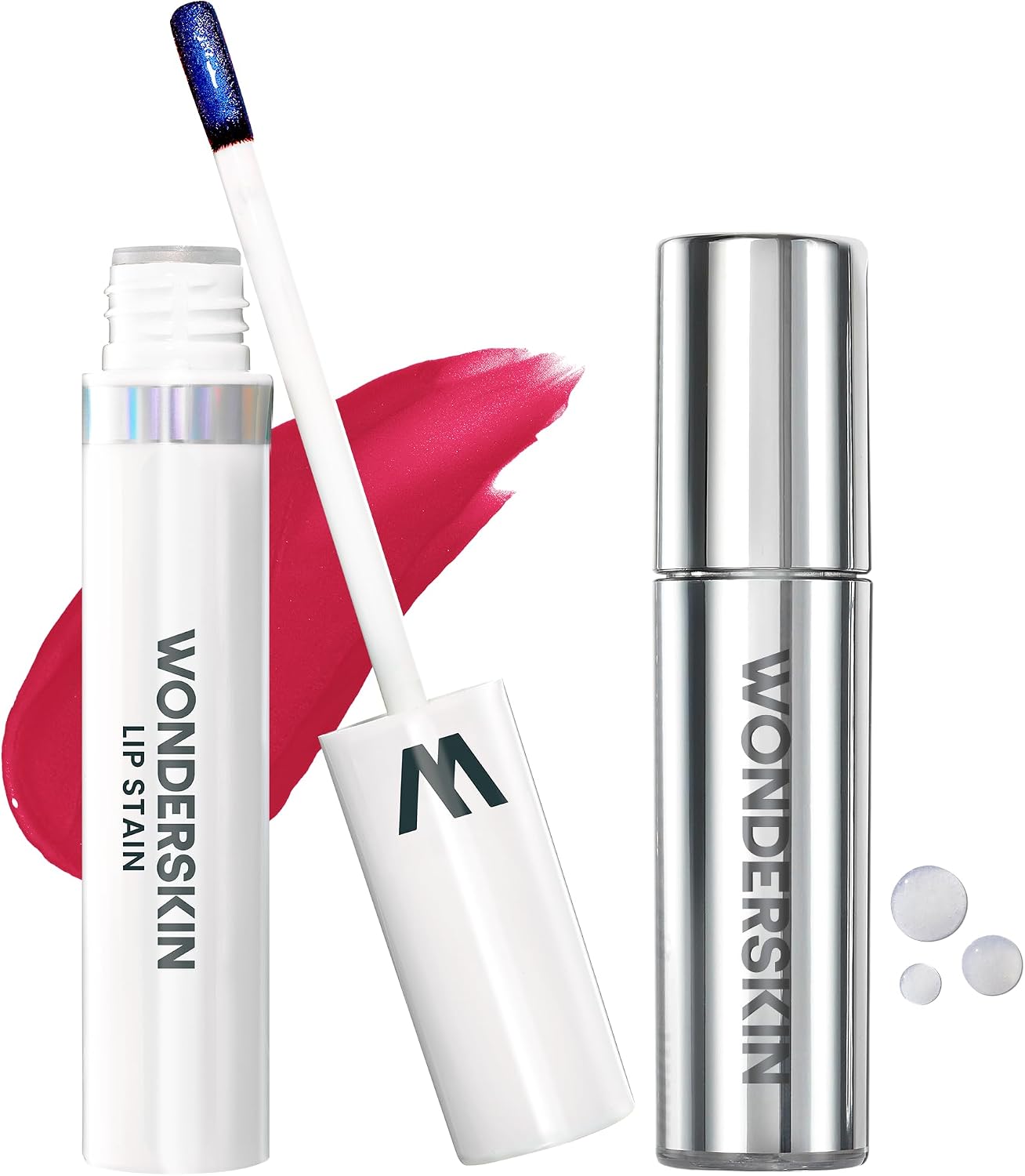 Wonderskin Lip Stain Peel Off Masque First Kiss front view of the complete lip color kit.