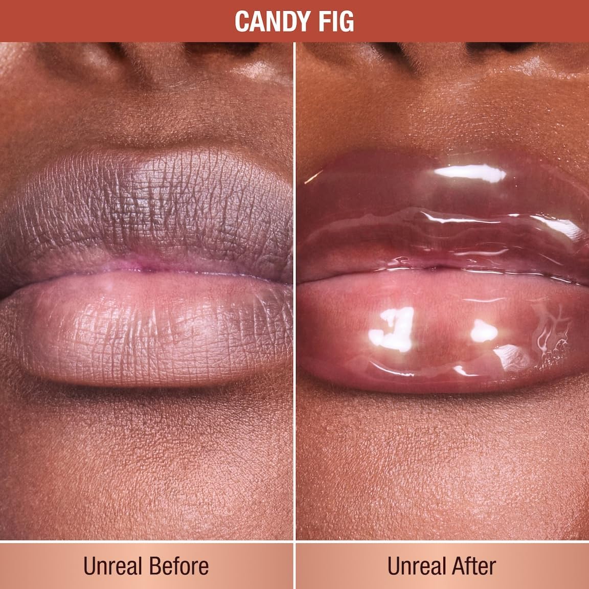 Charlotte Tilbury Healthy Glow Nectar Lip Oil in Juicylicious Candy Fig shade swatch