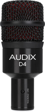 Audix D4 dynamic instrument microphone front view studio recording
