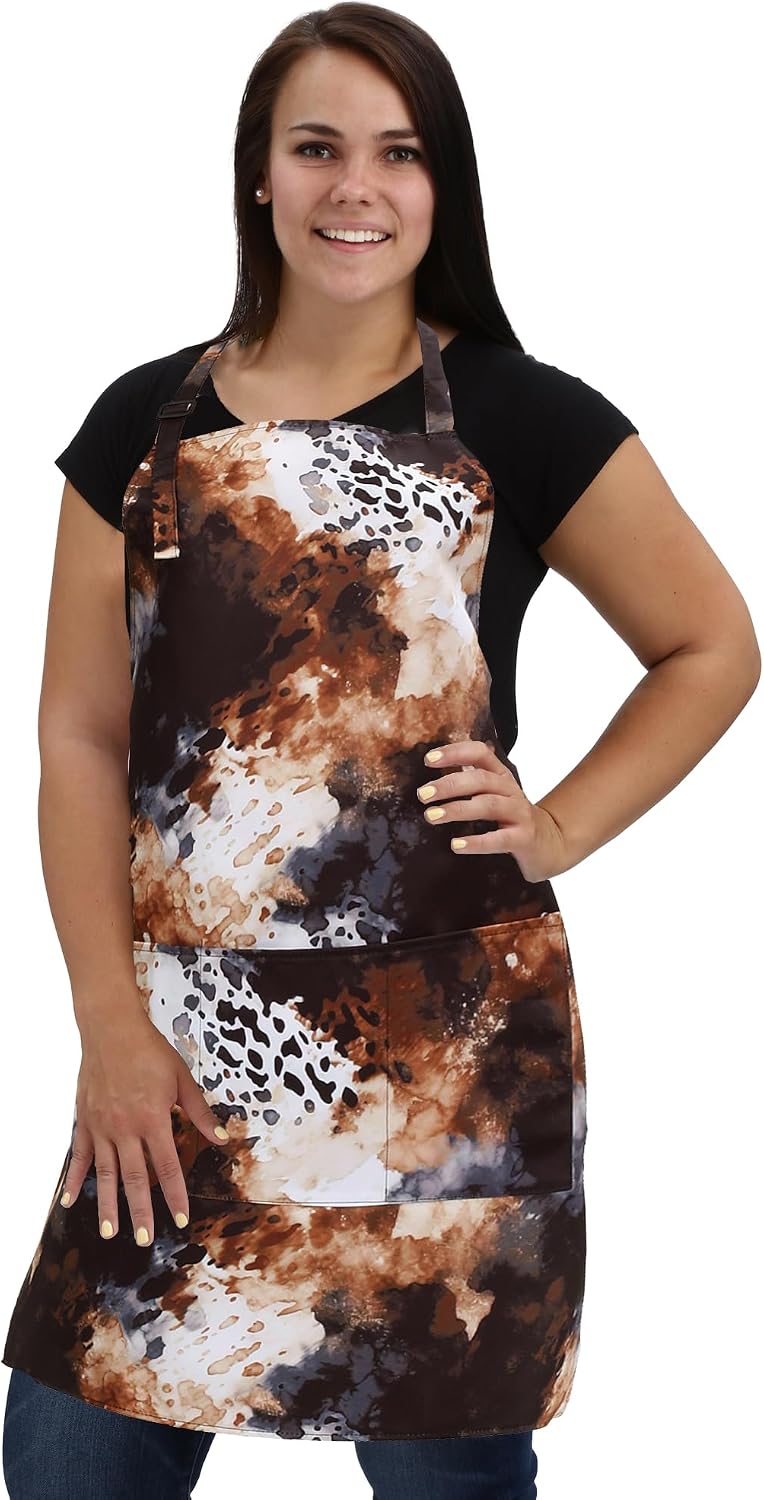 Plum Hill Animal Print Cosmetology Apron for Hair Stylist, Nail Tech, Esthetician, Hairdresser Apron with Pockets - Image 14