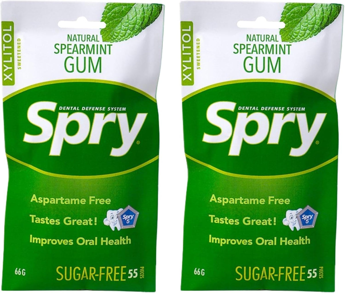 Spry Fresh Natural Xylitol Chewing Gum Dental Defense System - Aspartame-Free, Sugar-Free, Non-GMO, Gluten-Free (Peppermint, 550 Count - Pack of 1) - Image 10