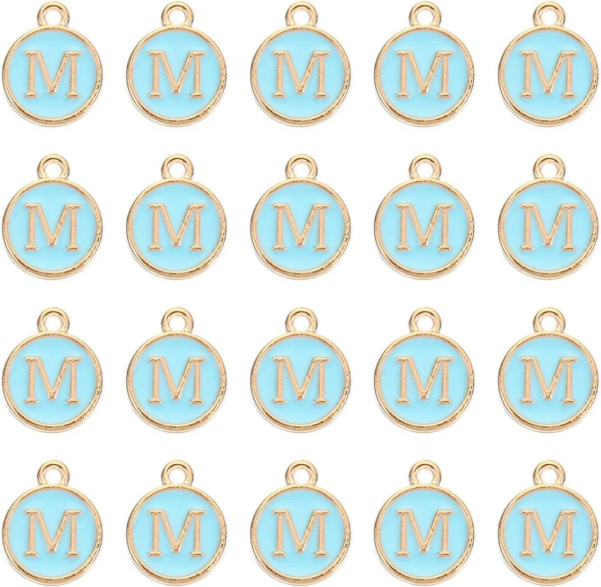 PATIKIL 50pcs Letter Charm Alphabet Charm Initial Pendant Charm Bulk Cute Double Sided Blue DIY for Jewelry Making Bracelet - Image 15