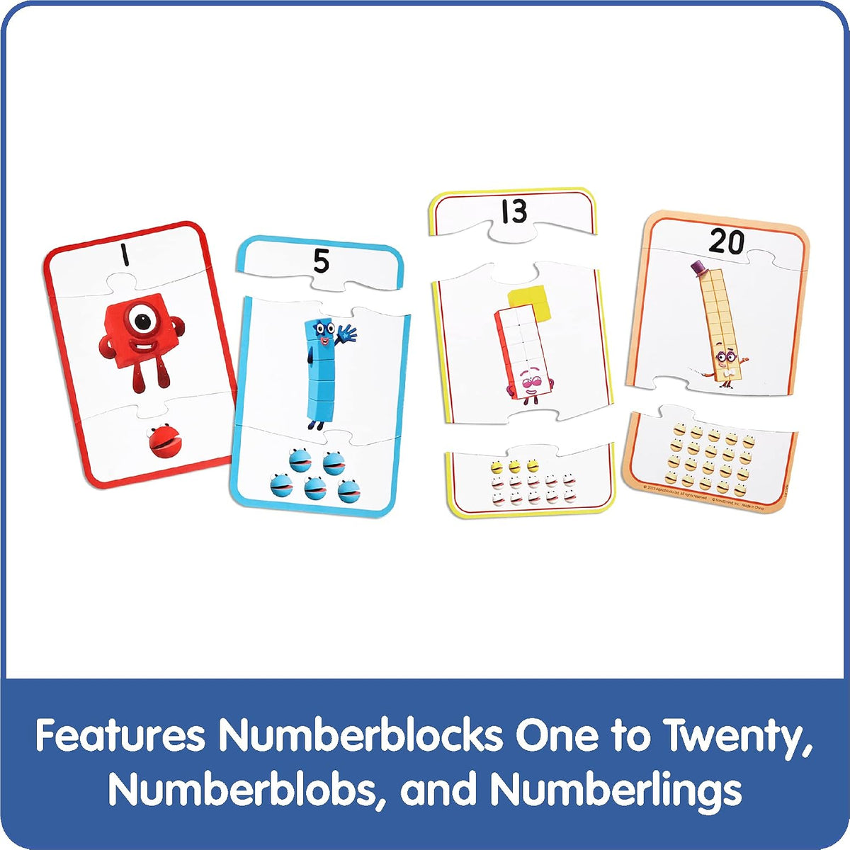 hand2mind Numberblocks Counting Puzzle Set preschool math game in use