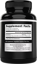Dorado Nutrition Epicatechin 60 capsules bottle label