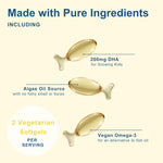 Micro Ingredients Kids Omega-3 vegetarian softgels close up