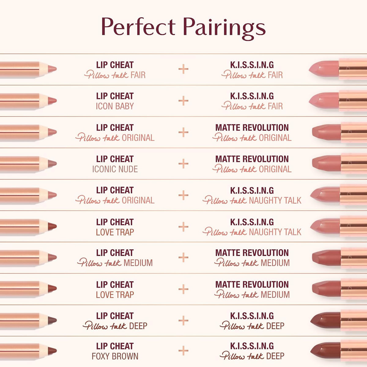 Premium rose gold metallic casing of Charlotte Tilbury lip liner product image