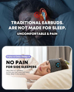 Fulext sleep headphones side view showing ultra-thin speaker placement