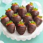 Elegant gift box of premium chocolate covered strawberries