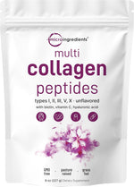 Micro Ingredients multi collagen peptides powder jar front view