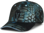 Outdoor Cap Mens Kryptek Performance Cap close up of front embroidery