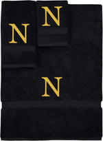 Dobby border detail on high absorbency monogrammed bath towel