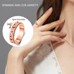 Mhwtty unisex anxiety ring showing smooth spinning mechanism