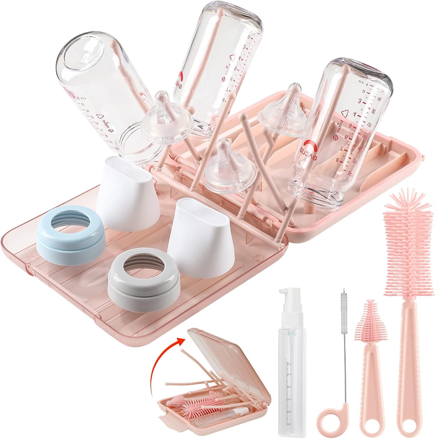 YomauiYee baby bottle cleaner set front view bottle brush