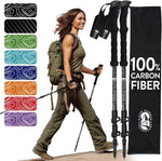 100% Carbon Fiber Trekking Poles by USA Brand - Ultra Strong Lightweight Collapsible Hiking Poles with Cork and EVA Foam Grips & Quick Adjustable Flip Locks - Image 10