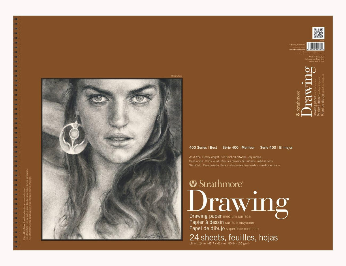 Strathmore drawing pad resting on art desk