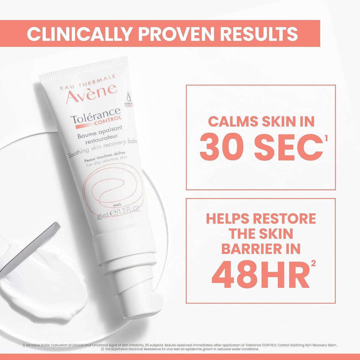 Avene Tolerance Control Soothing Skin Recovery Balm sterile pump detail