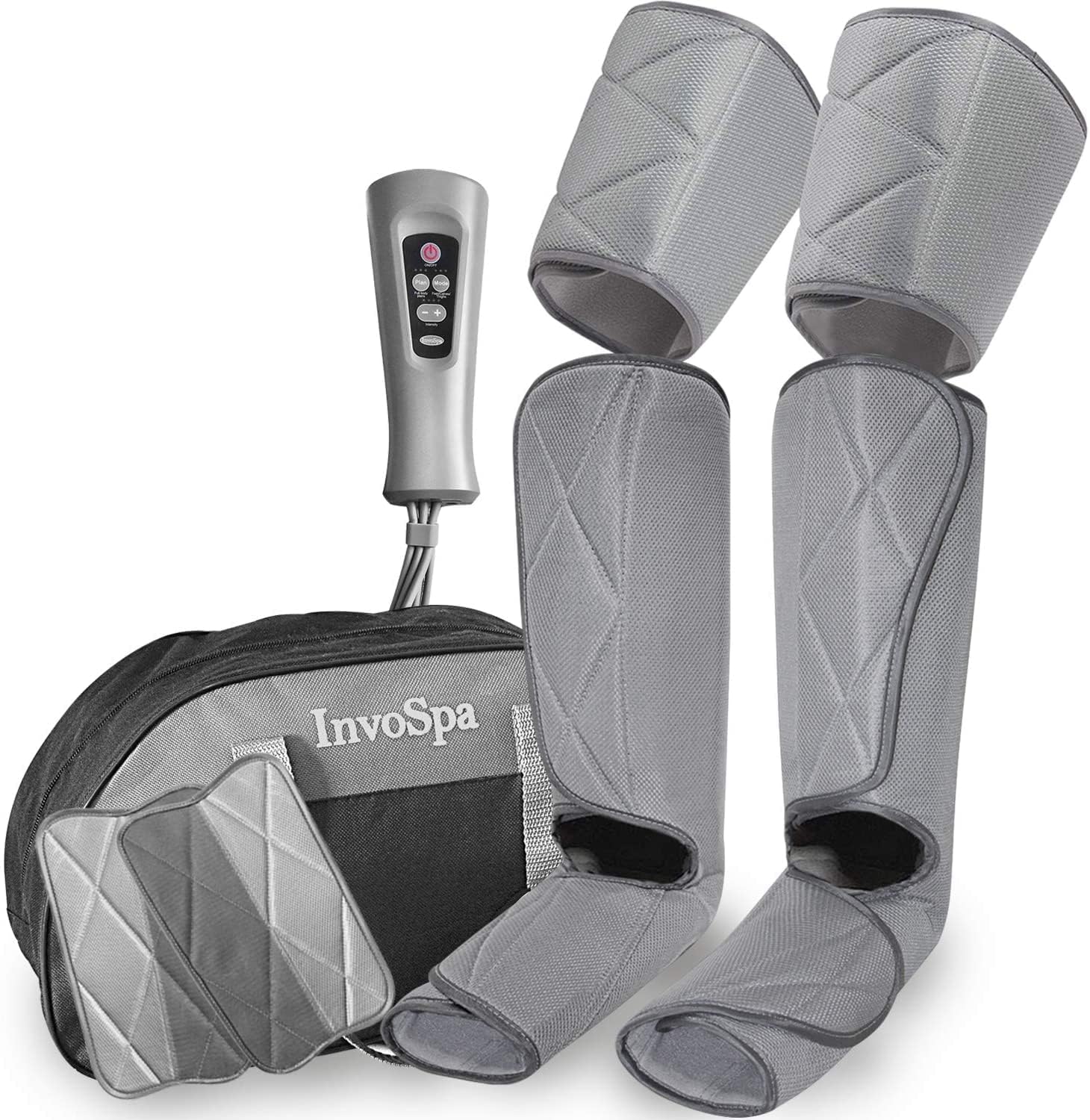 InvoSpa Leg Massager For Circulation - Foot And Calf Massager Air Compression Leg & Thigh Wraps Massage Boots Machine For Home Use Relaxation With Controller - Stocking Stuffers Gift - Image 1