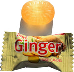 Side angle shot of the Songhwa pure ginger candy bag emphasizing the imported package quality.