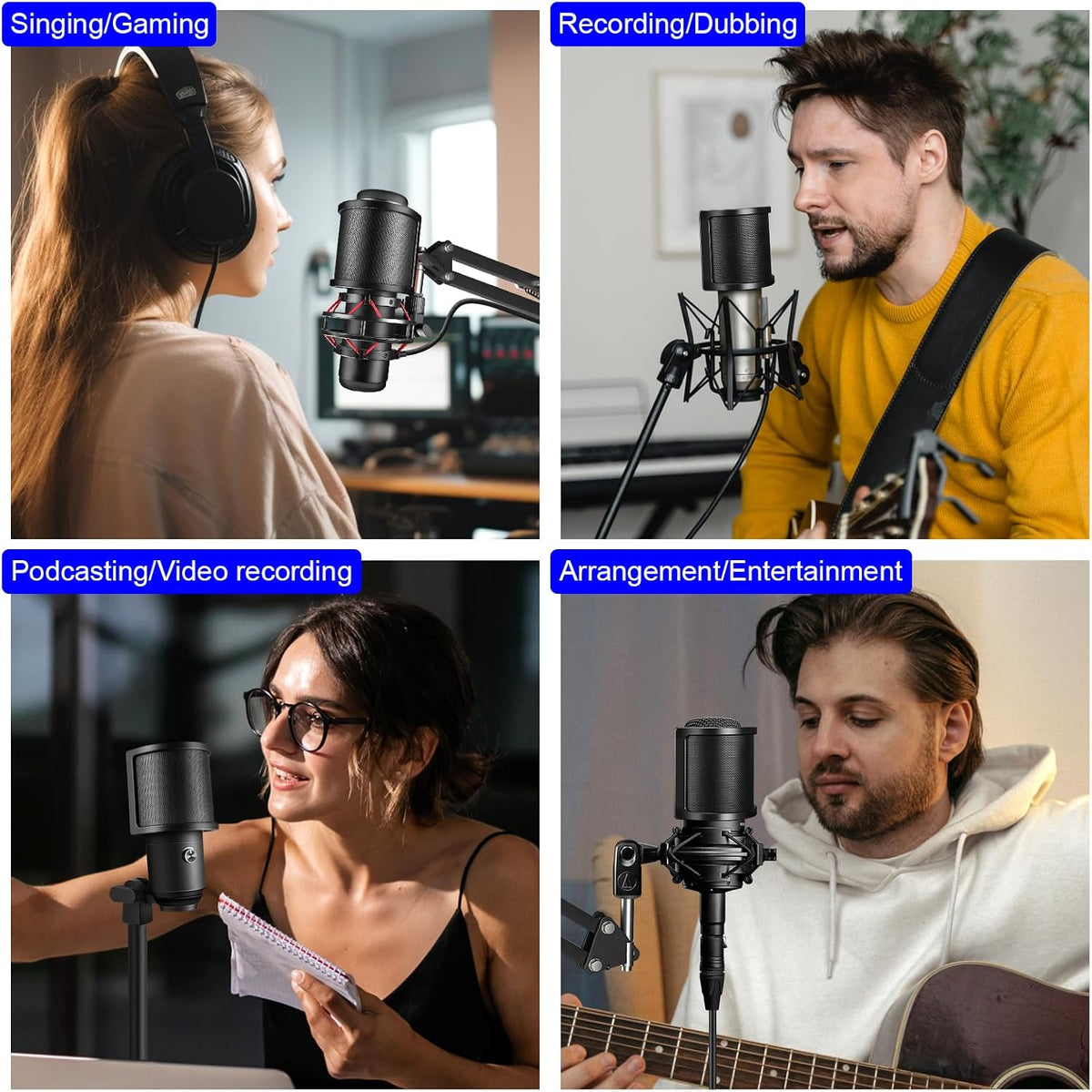 Aokeo microphone accessory displayed for vocal recording and streaming setup