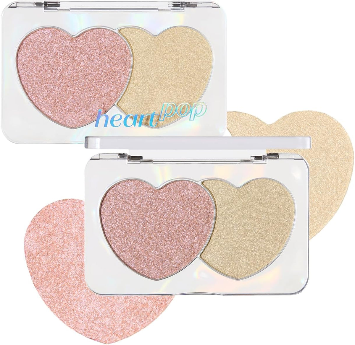 ETUDE Heart Pop Duo Blush, Pink & Beige Orange Cheek Colors, Radiant Glow & Glossy Finish, Blendable Layering Formula, Korean Makeup Artist Collab, Compact 0.2 oz - Envy Bloom - Image 15