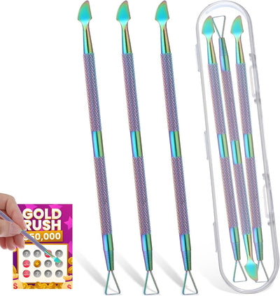 3PCS Lottery Ticket Scratcher Tool, Metal Lottery Scratcher Tool, Multi-use Scratcher Label Scraper for Stickers, Labels and Gift Cards Scratch Off Tool - Image 1