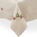 Saro Lifestyle rectangular holiday tablecloth in room setting